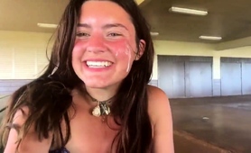 Adorable Brunette Teen Reveals Her Cocksucking Skills In Pov