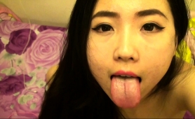 Delightful Korean Girl Shows Off Her Juicy Holes On Webcam