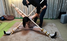 Lovely Asian Babe In Pantyhose Learns A Lesson In Bondage