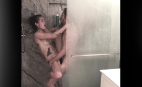 Amateur Teen Has Wild Sex With Her Boyfriend In The Shower 