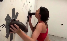 Stacked Milf Satisfies Her Interracial Lust At The Gloryhole
