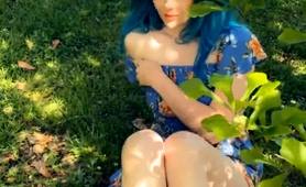 attractive-young-babe-caressing-herself-in-public-park