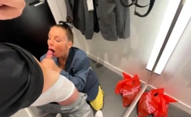 Sales Assistant Sucked In Fitting Room